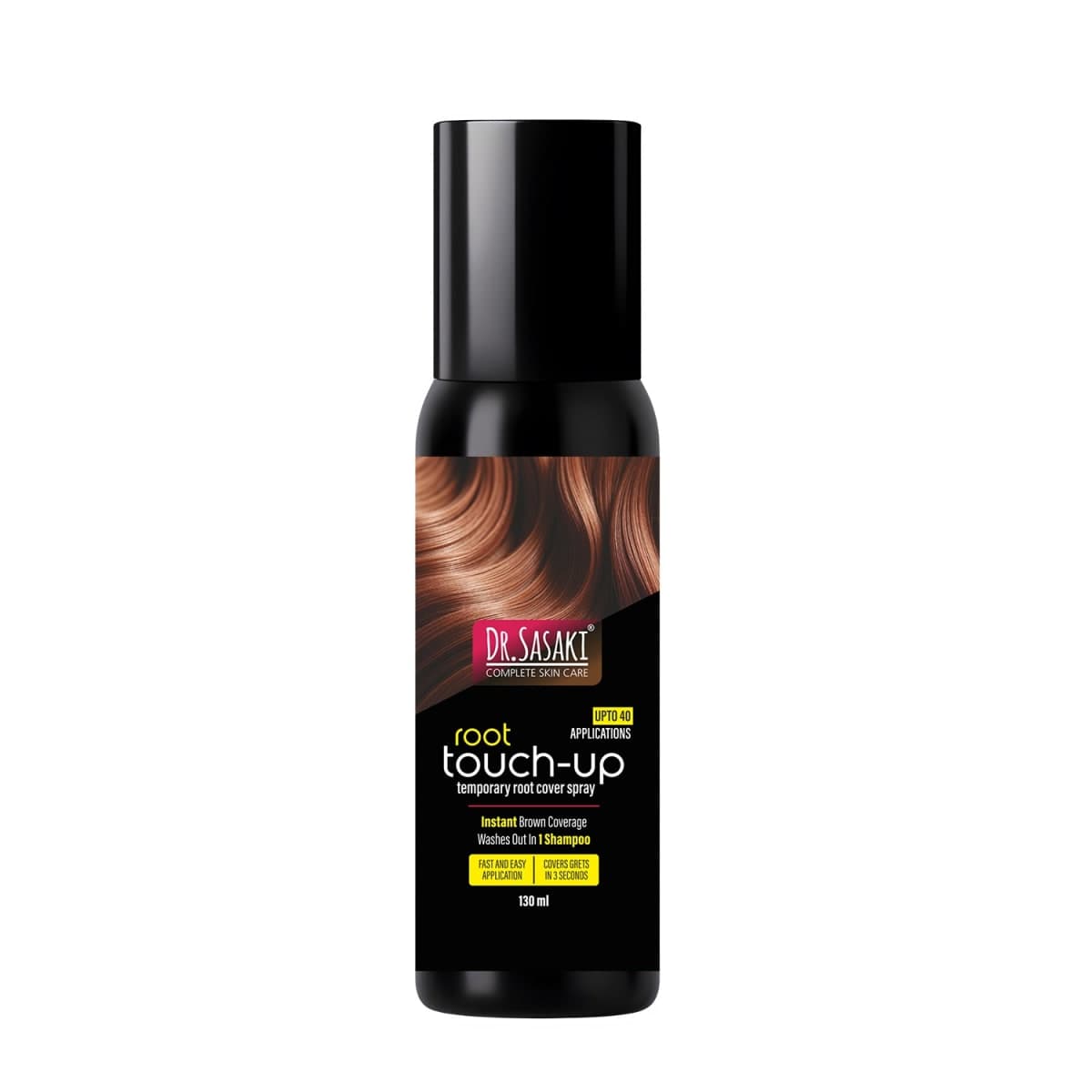 Dr. Sasaki Root Touchup Temporary Root Cover Spray | Instant Gray Hair Concealer | Natural-Looking Temporary Root Cover for Men & Women