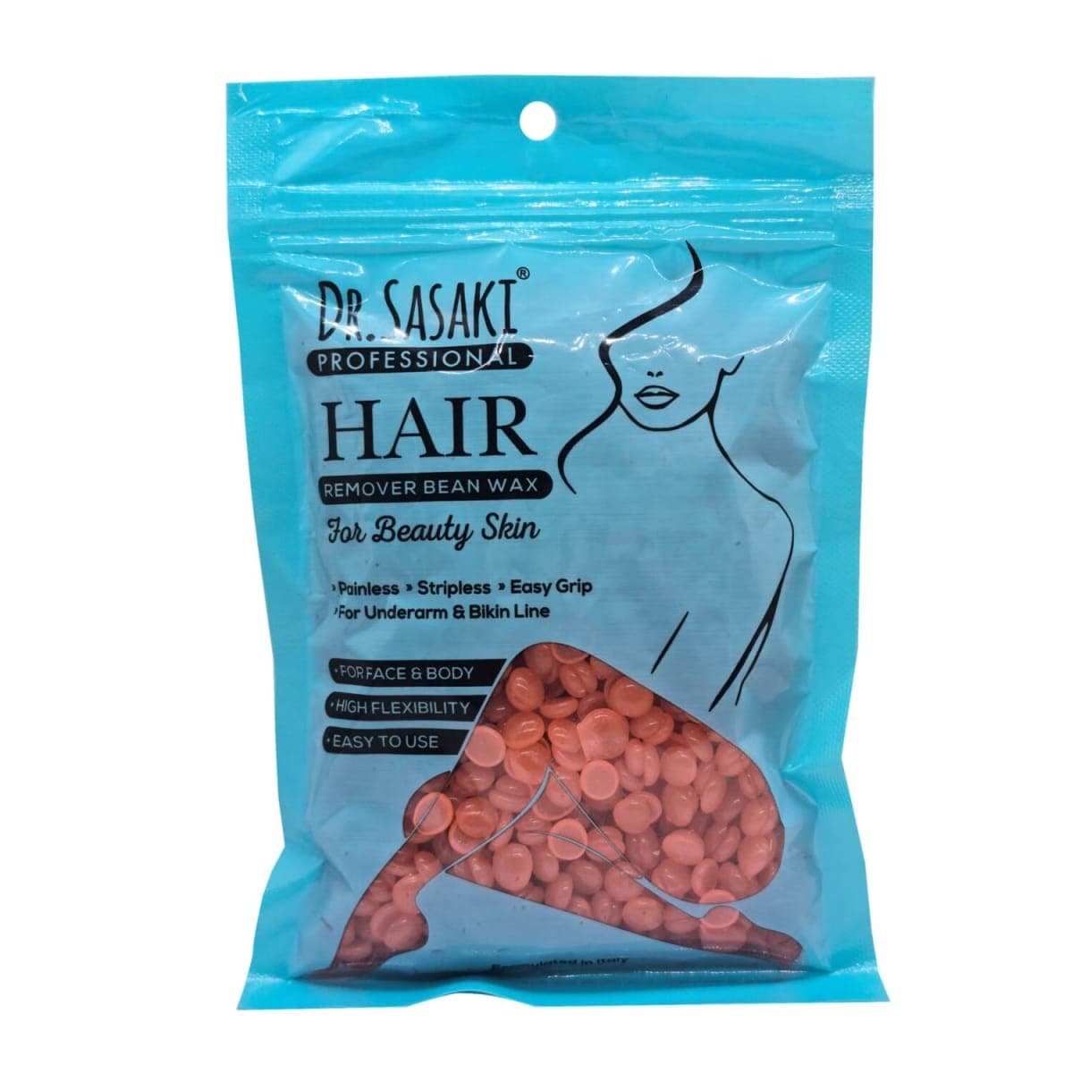 Dr. Sasaki Painless Bean Wax for Hair Removal | Hard Wax Beans for Smooth & Silky Skin | Suitable for Face, Arms & Legs 100g