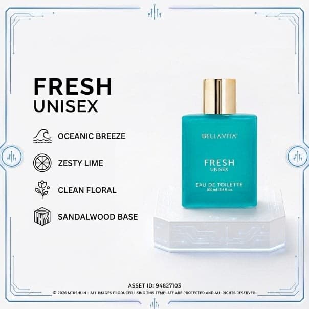 BELLAVITA FRESH UNISEX  EAU DE TOILETTE - 100 ml 3.4 fl.oz