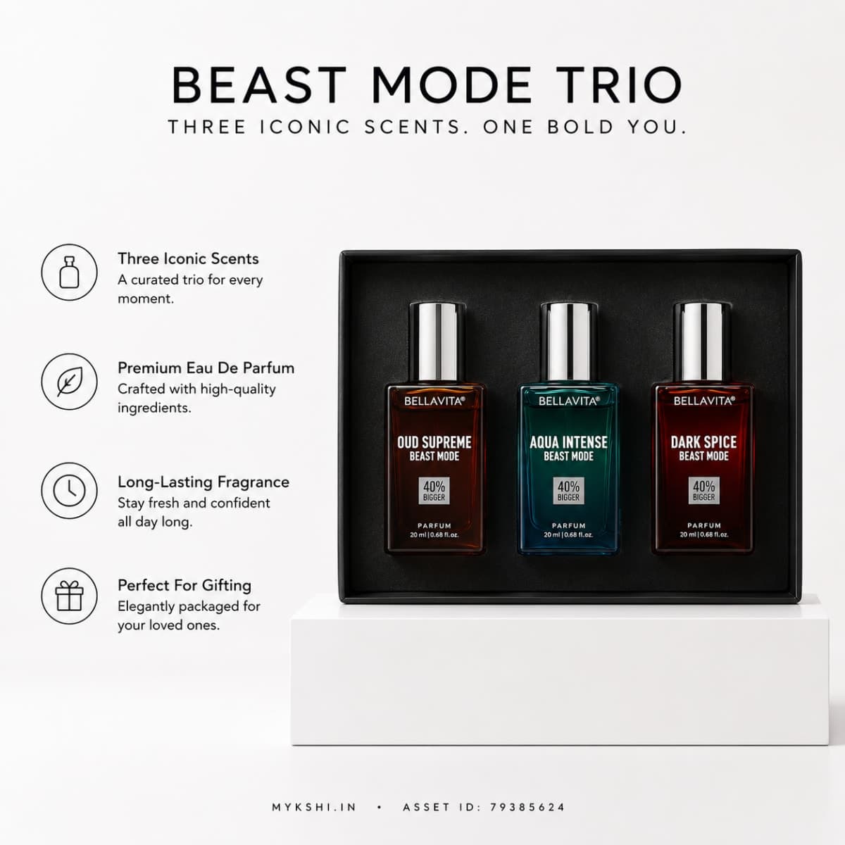 BELLAVITA BEAST MODE GIFT SET FOR MAN 4 X 20ml