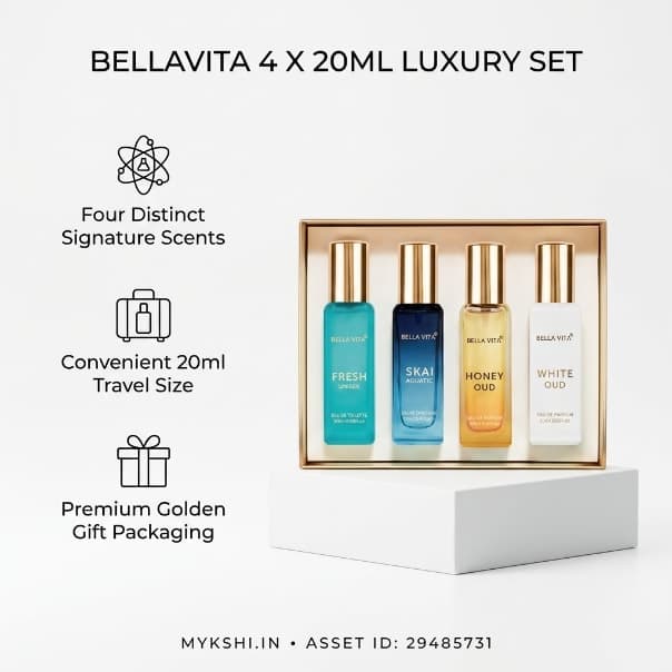 BELLAVITA LUXURY PERFUME UNISEX GIFT SET 4 X 20ml