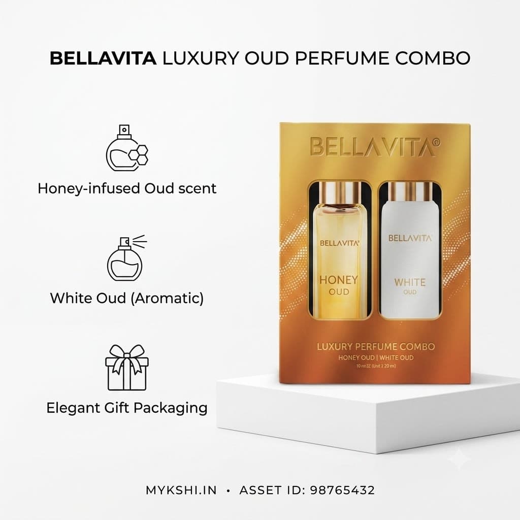 BELLAVITA LUXURY PERFUME COMBO ( HONEY OUD ,WHITE OUD) 2 x 20 ml 