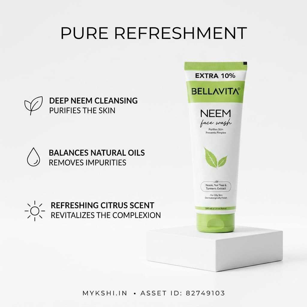 BELLAVITA NEEM FACE WASH - 100ml + 10ml 