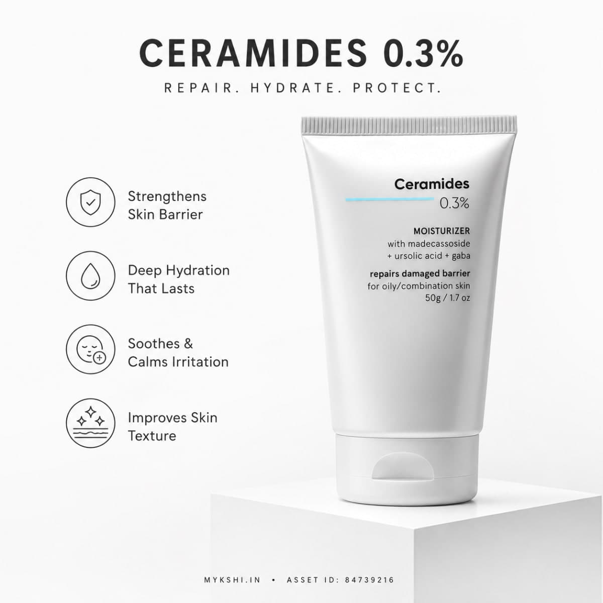 Minimalist Ceramides 0.3% + Madecassoside Moisturizer - 50 g