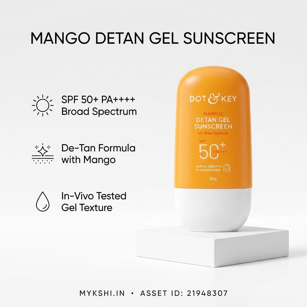 Dot & Key Mango Detan Gel Sunscreen, In-Vivo Tested SPF 50+ PA++++