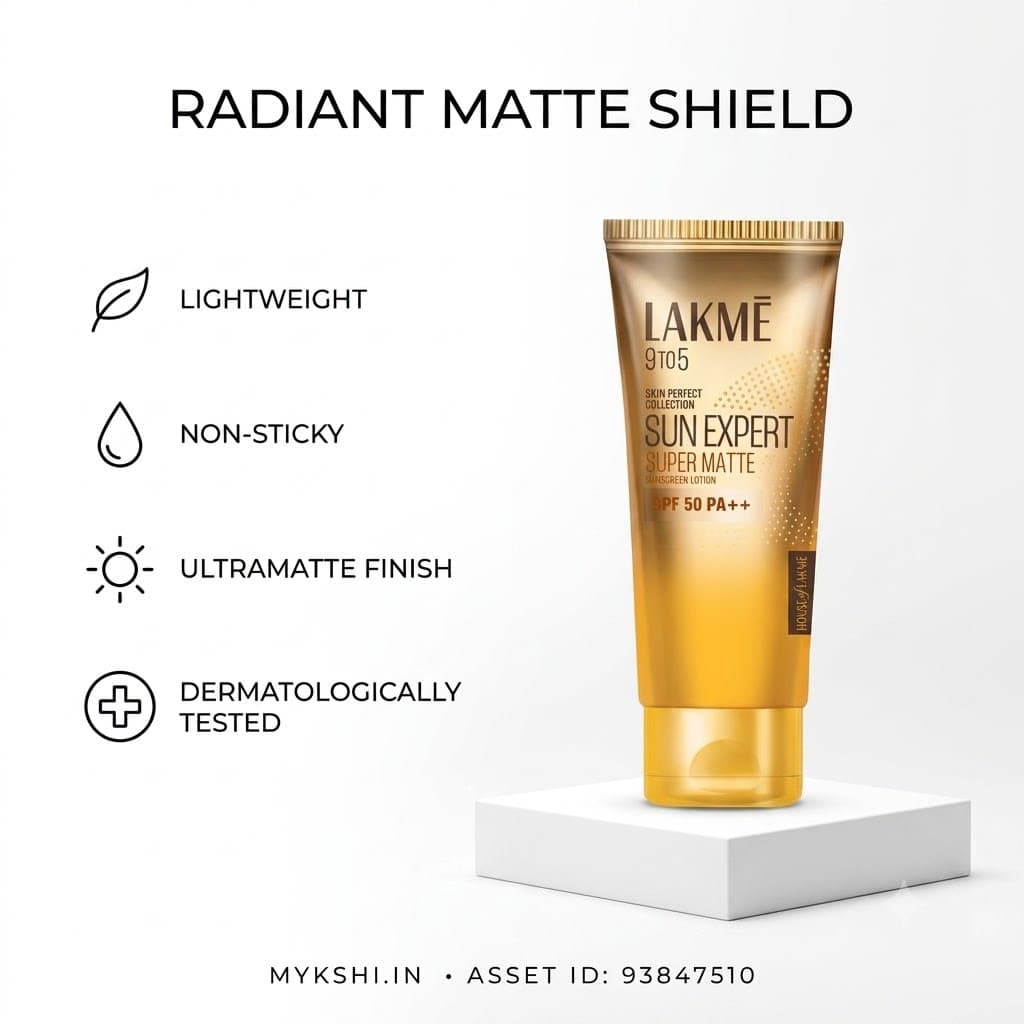    Lakmē Matte Sunscreen SPF 50 PA+++, Niacinamide|UVA/B Protection|For Normal To Oily Skin 50ml 