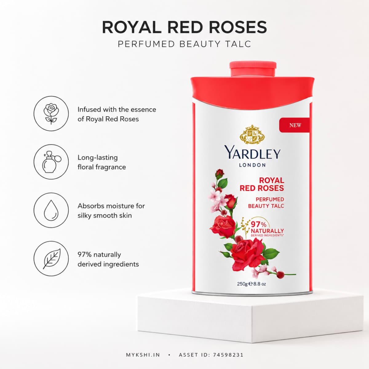 Yardley london Royal Red Roses Perfumed Talc 250g