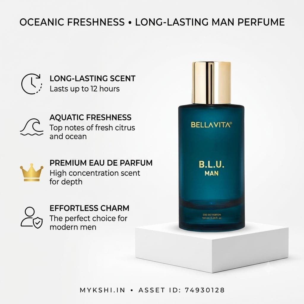 BELLAVITA B.L.U. MAN EAU DE PARFUM - 100 ml 3.4 fl.oz