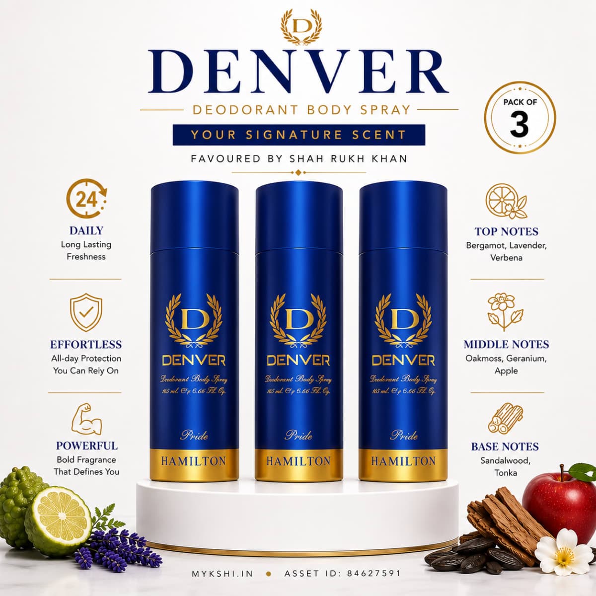DENVER Pack Of 3 Pride Deos - 180/200ml
