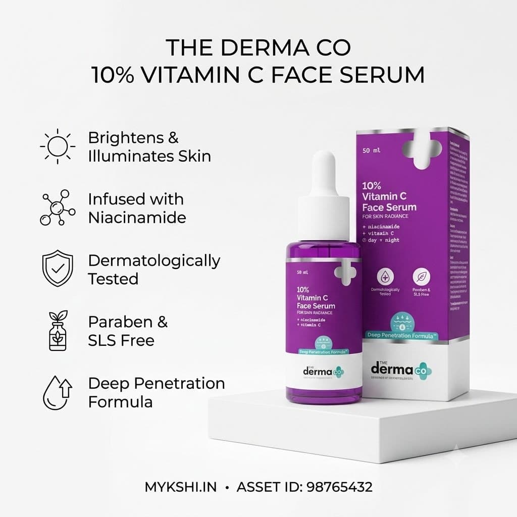 The Derma Co 10% Vitamin C Face Serum with 5% Niacinamide & Hyaluronic Acid - 50ml