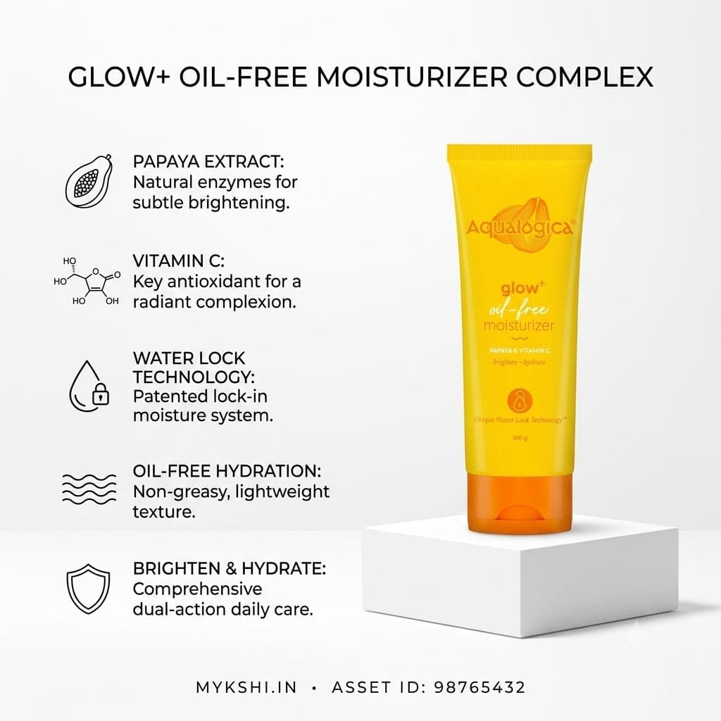 Aqualogica Glow+ Oil Free Moisturizer with Papaya & Vitamin C for Glowing Skin