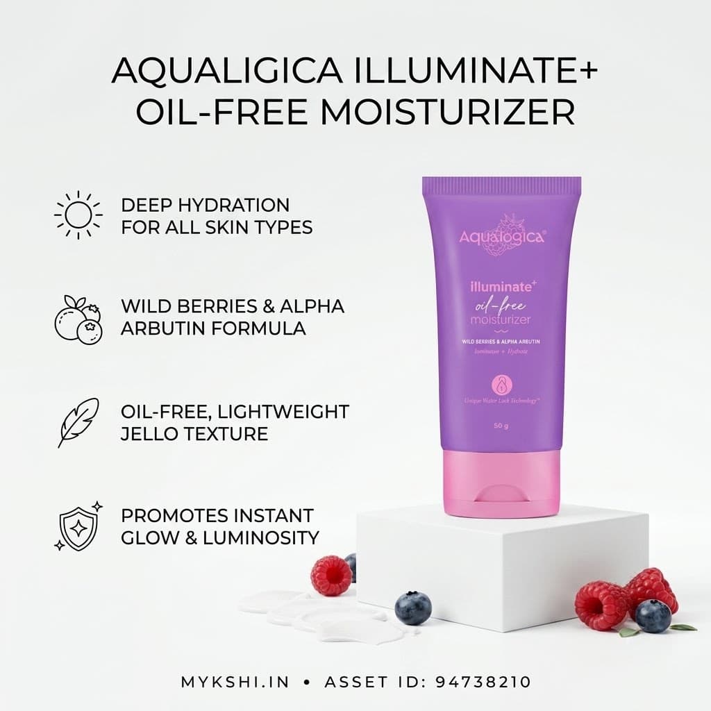 Aqualogica Illuminate+ Oil-free Moisturizer with Wild Berries and Alpha Arbutin 