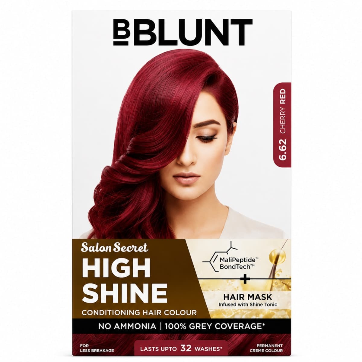 B BLUNT High Shine Conditioning Hair Colour - Cherry Red (Shade 6.62)