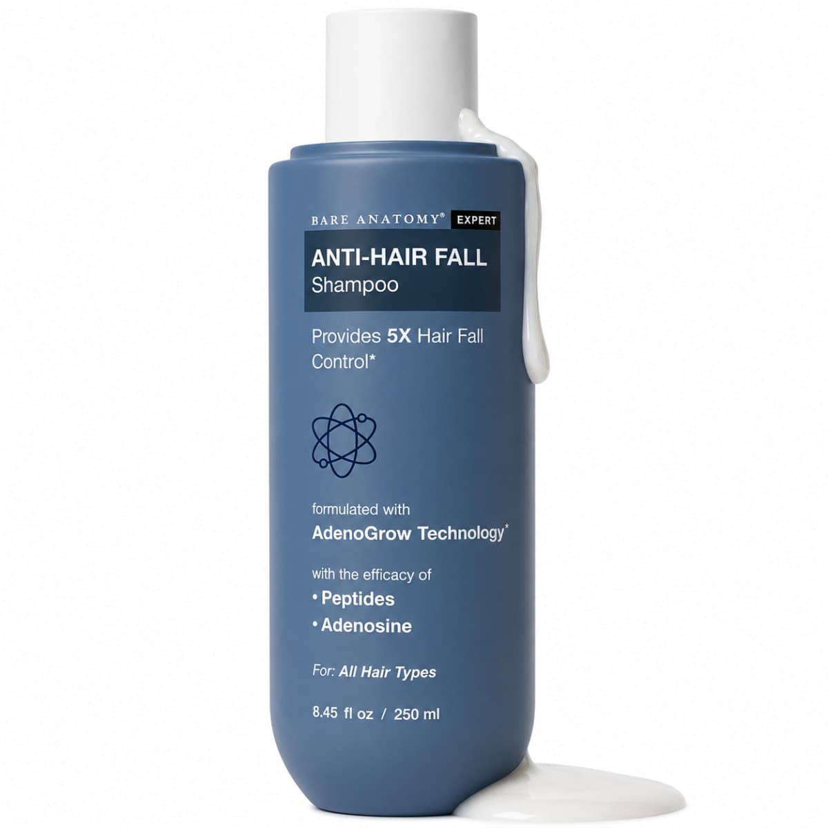 Bare Anatomy Anti-Hair Fall Shampoo with Adenosine & Peptides | 5X Hairfall Control
