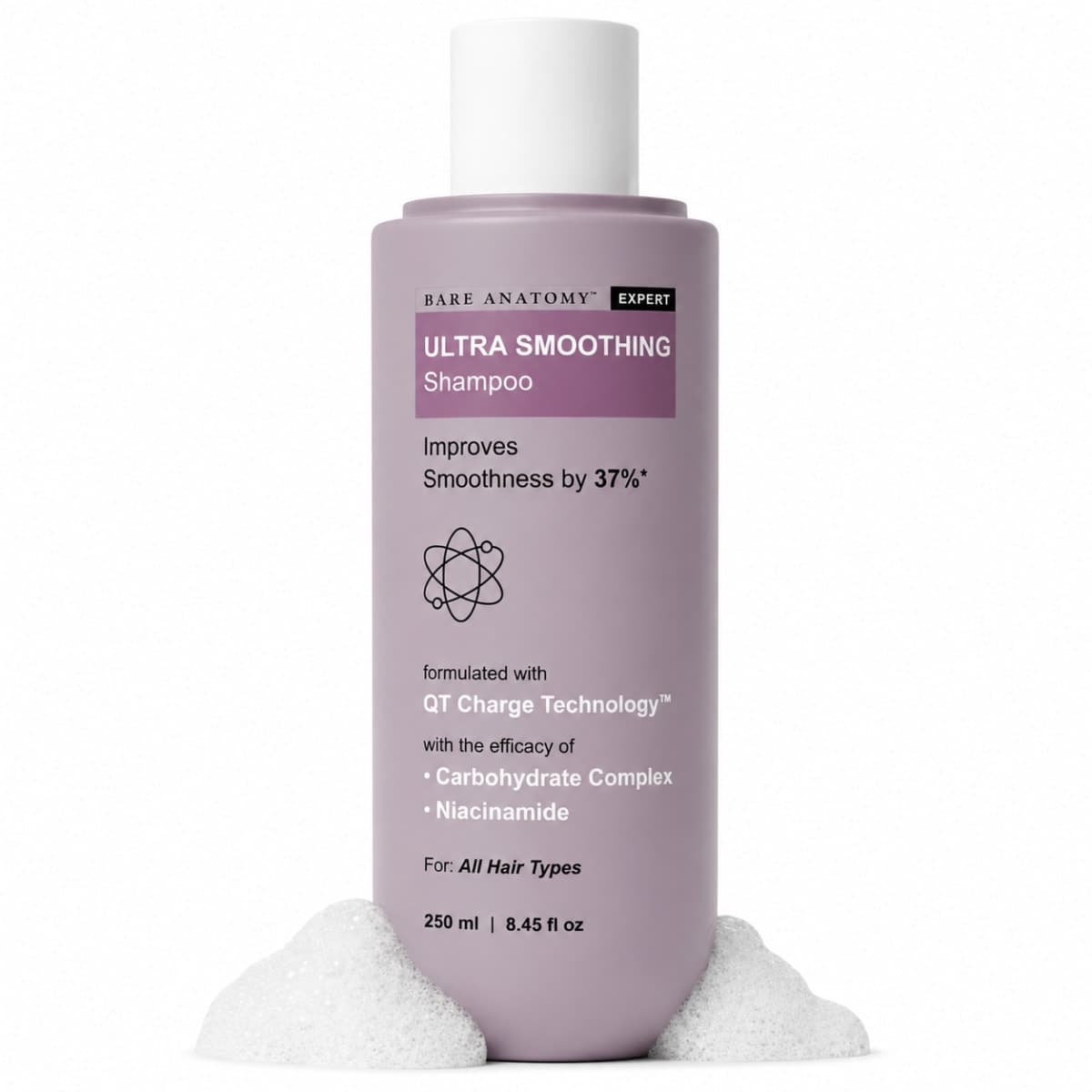 Bare Anatomy Ultra Smoothing Shampoo with Niacinamide & Aloe Vera Extract for Dry & Frizzy Hair