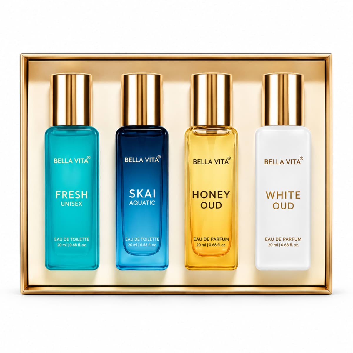 BELLAVITA LUXURY PERFUME UNISEX GIFT SET 4 X 20ml
