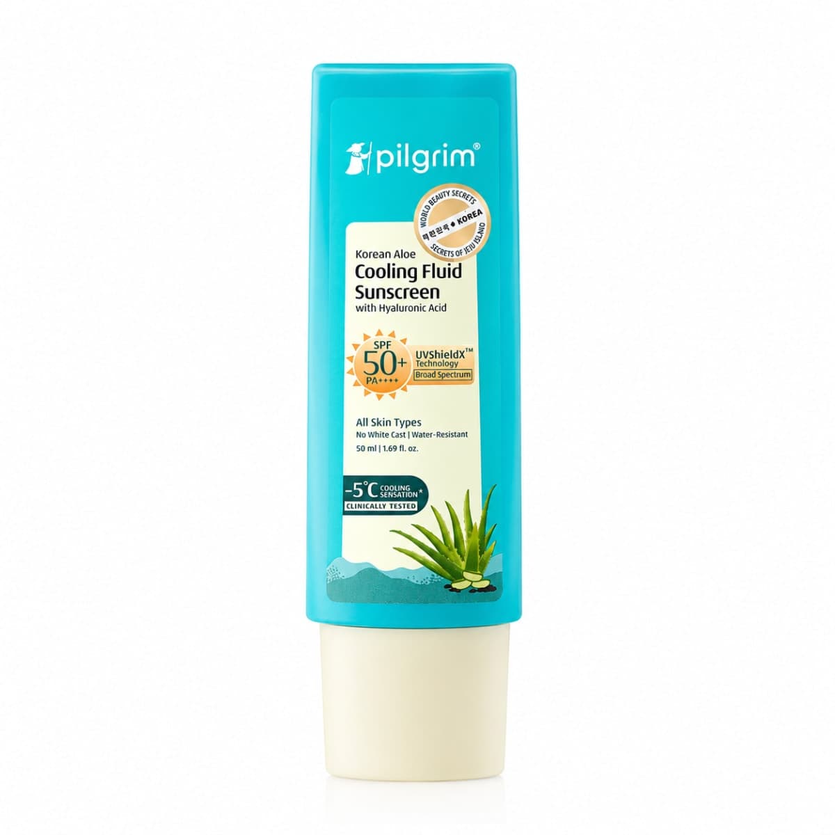 Pilgrim Korean Aloe Cooling Fluid Sunscreen SPF 50+ PA++++