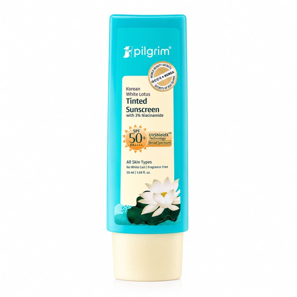 Pilgrim Korean White Lotus Tinted Sunscreen SPF 50+ PA++++