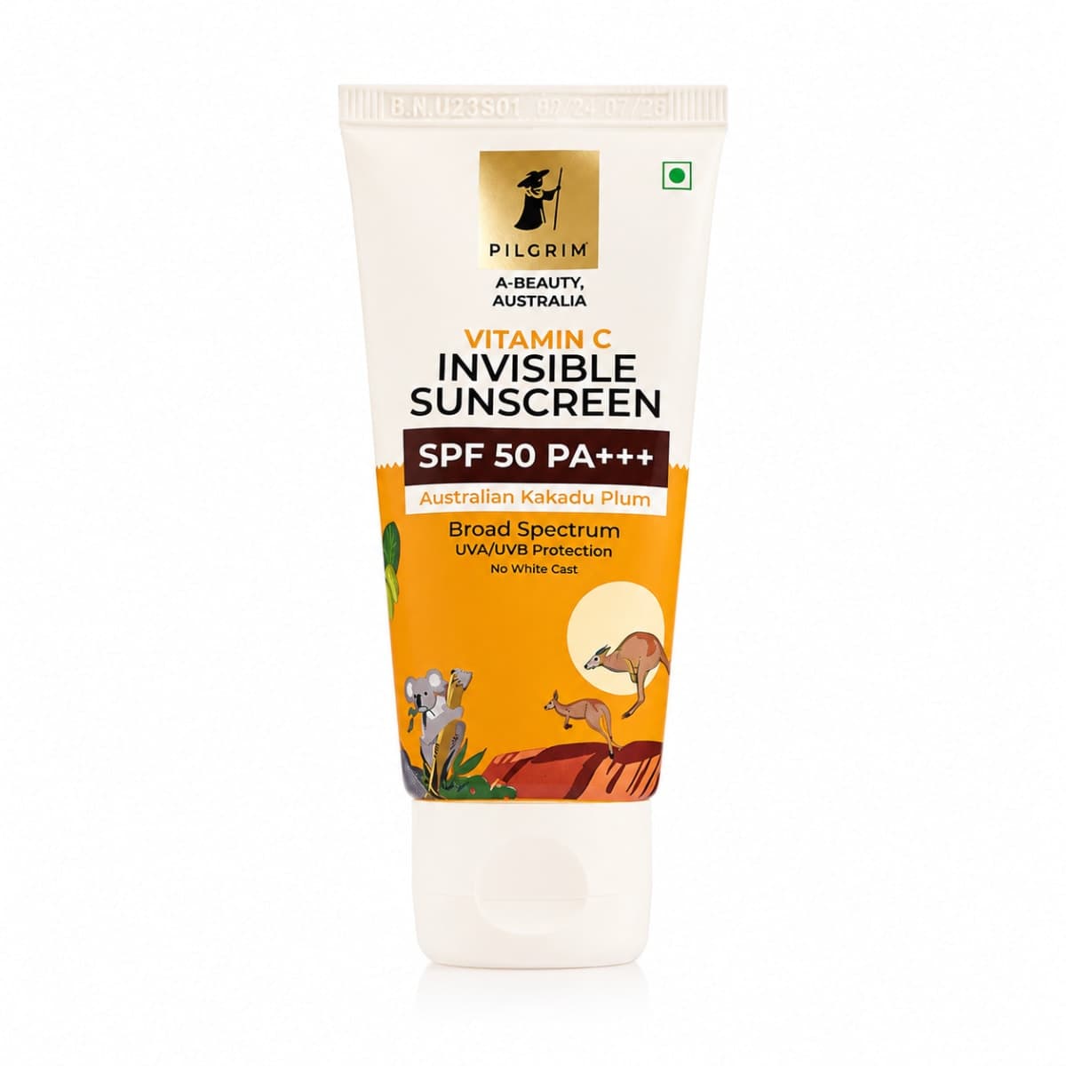 Pilgrim VITAMIN C Invisible Sunscreen SPF 50 PA+++ Australian Kakadu Plum