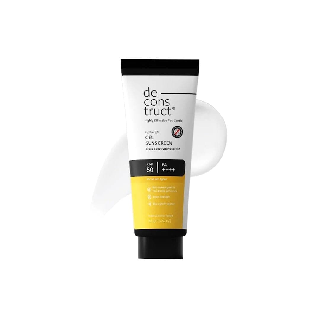 Deconstruct Gel Sunscreen For Oily Skin - SPF 50 PA++++(80 Gm) | In-Vivo Tested