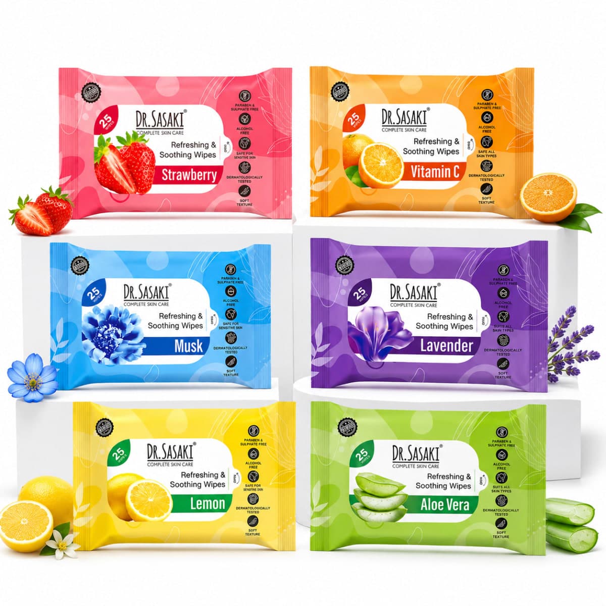 Dr. Sasaki WET FACIAL WIPES - 25 PCS