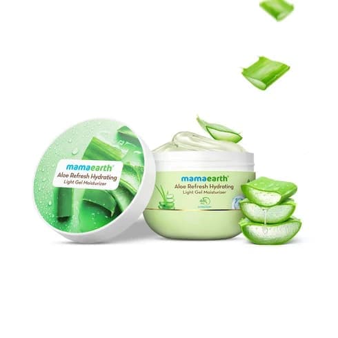 Mamaearth Aloe Refresh Hydrating Light Gel Moisturizer with Aloe Vera & Hyaluronic Acid for Hydrated Refreshed Skin - 200 g