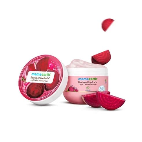 Mamaearth Beetroot Hydraful Light Gel Moisturizer with Beetroot & Hyaluronic Acid for Hydrated Pink Glow - 200 g