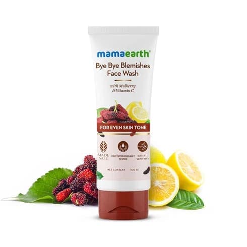 Mamaearth Bye Bye Blemishes* Face Wash with Mulberry and Vitamin C for Even Skin Tone- 100 ml