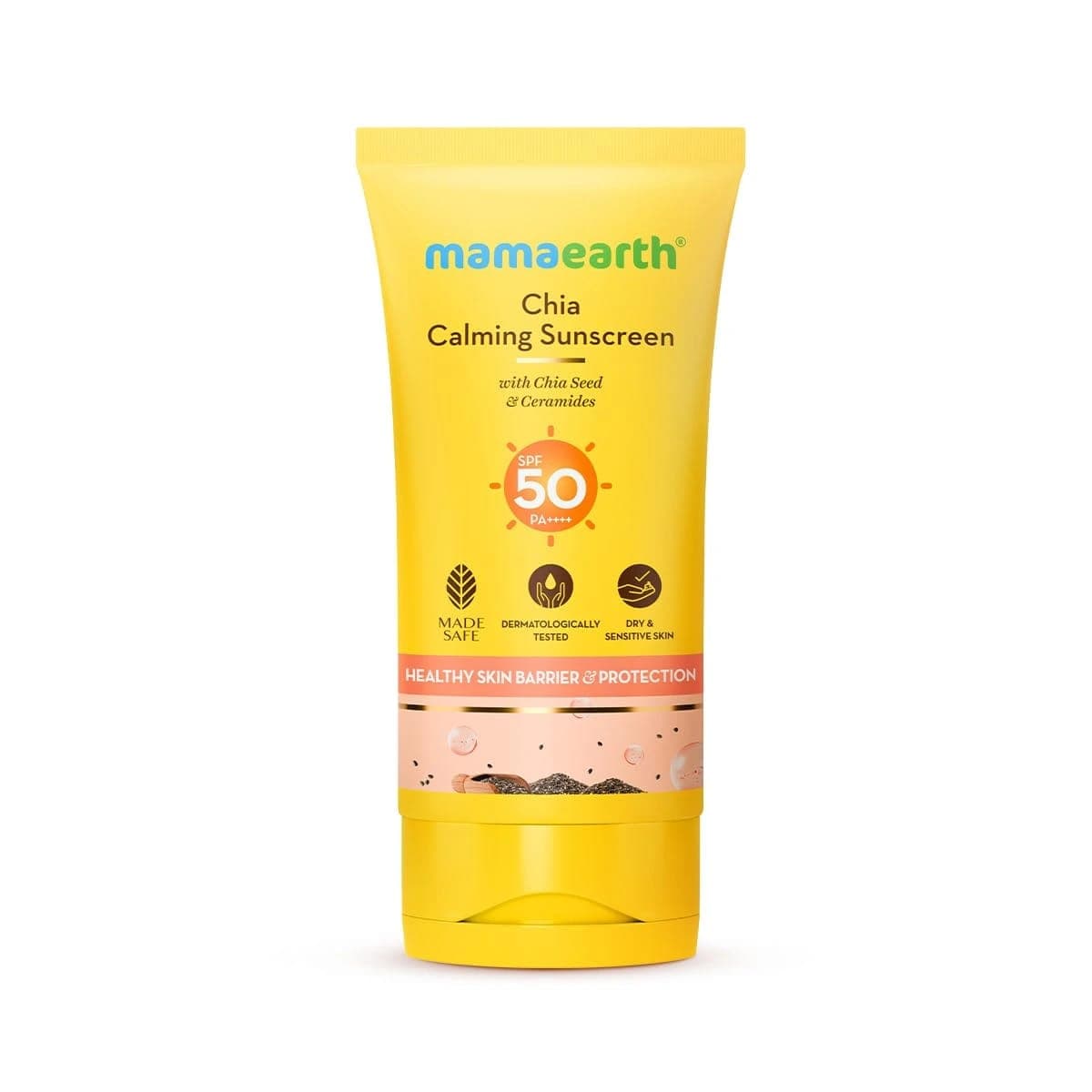 Mamaearth Chia Calming Sunscreen with Chia Seed & Ceramides for Hydrated Glow & Sun Protection - 50 g