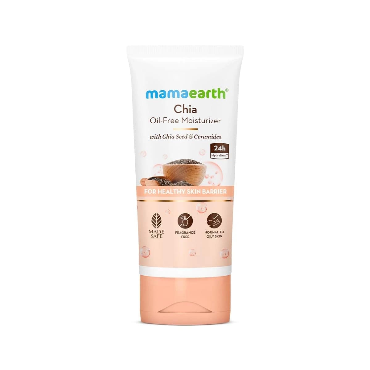 Mamaearth Chia Oil-Free Moisturizer with Chia Seed & Ceramides for Hydrated Glow - 80 g