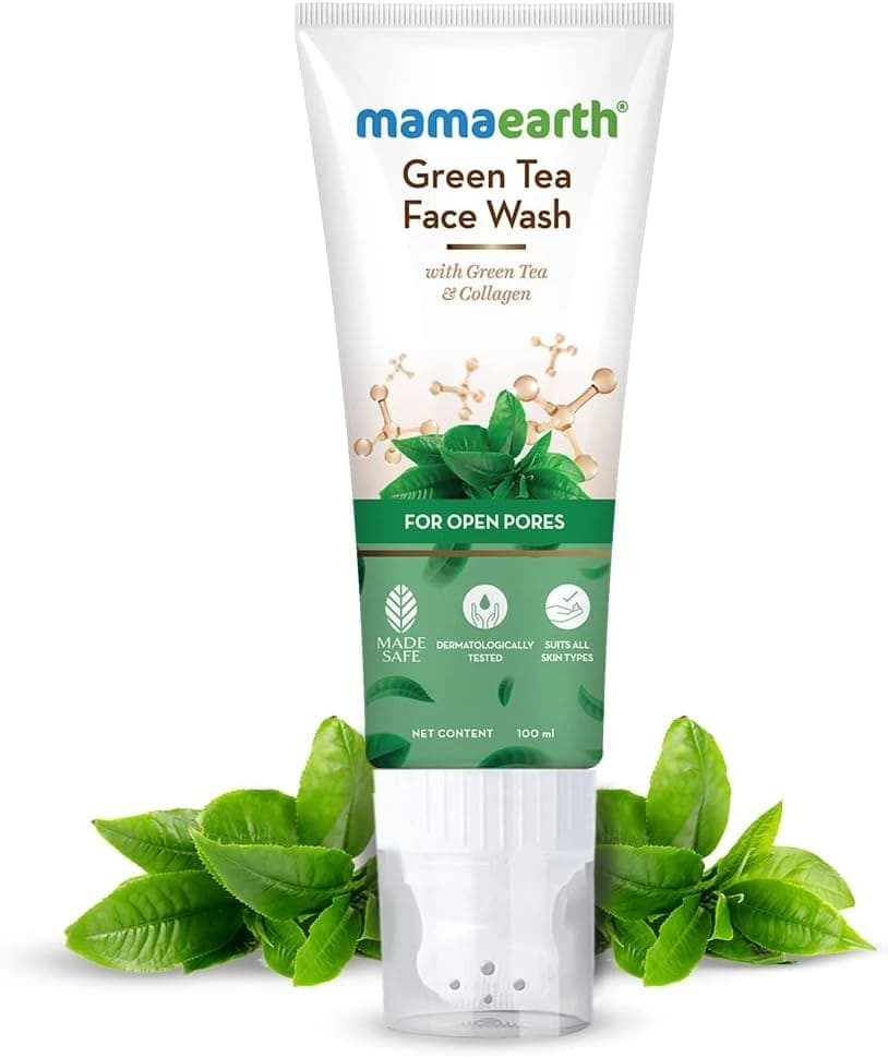 Mamaearth Green Tea Face Wash With Green Tea & Collagen For Open Pores - 100 ml