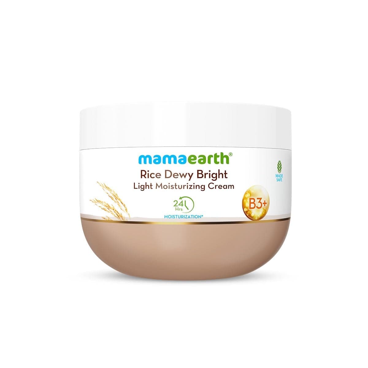 Mamaearth Rice Dewy Bright Moisturizer with Rice Water & Niacinamide for Glass Skin Glow - 200 g