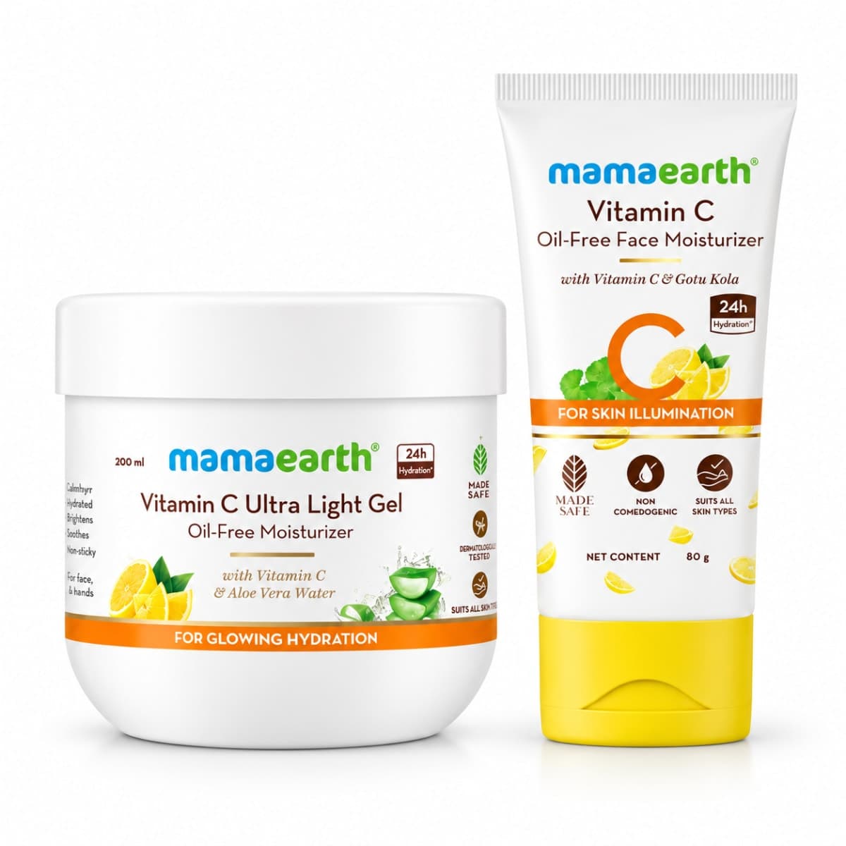 Mamaearth Vitamin C Oil-Free Moisturizer For Face with Vitamin C and Gotu Kola for Skin Illumination 