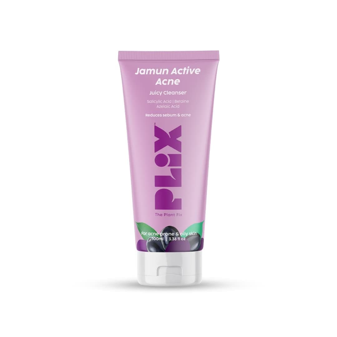 PLiX Jamun Salicylic Acid Cleanser Gel For Active Acne | Acne Prone Skin