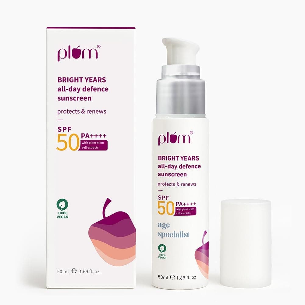Plum Plum Bright Years All-Day Defence SPF 50 PA++++ Sunscreen - 45 ml