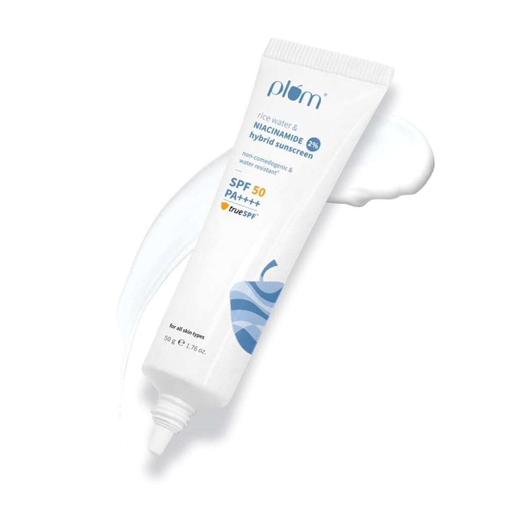 plum 2% Niacinamide & Rice Water SPF 50 PA++++ Hybrid Sunscreen