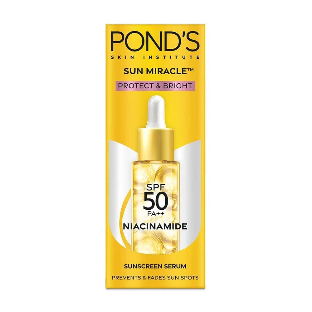 POND’S SUN MIRACLE SPF 50 PA++ SUNSCREEN SERUM - PROTECT & BRIGHT, WITH NIACINAMIDE 14ML