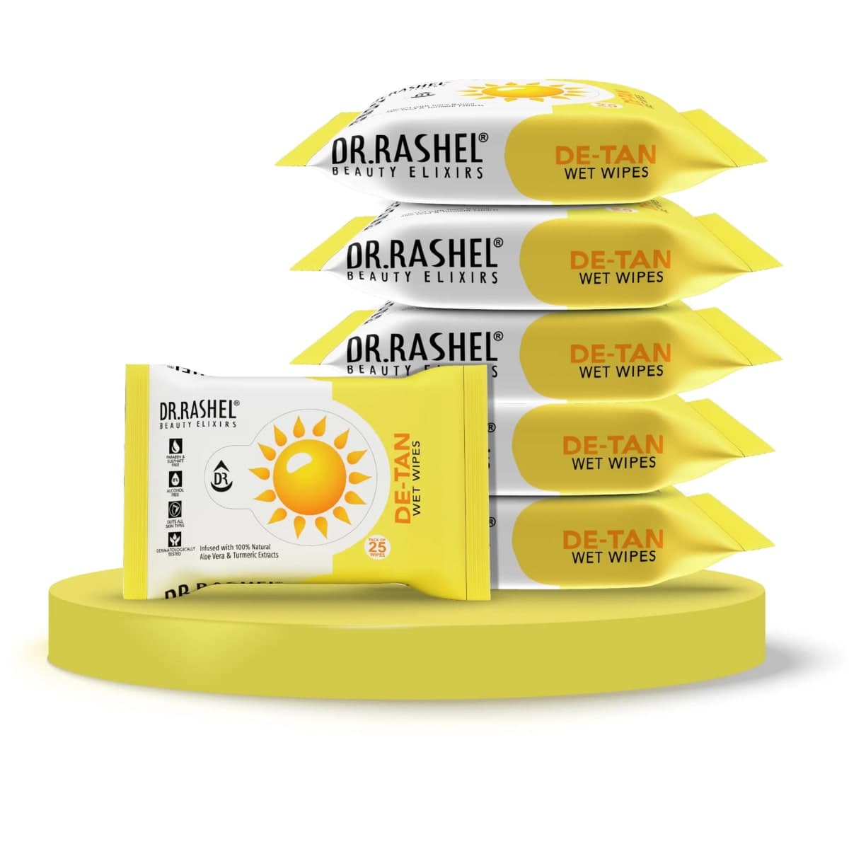 DR. RASHEL Detan Face Wet Wipes Pack of 6