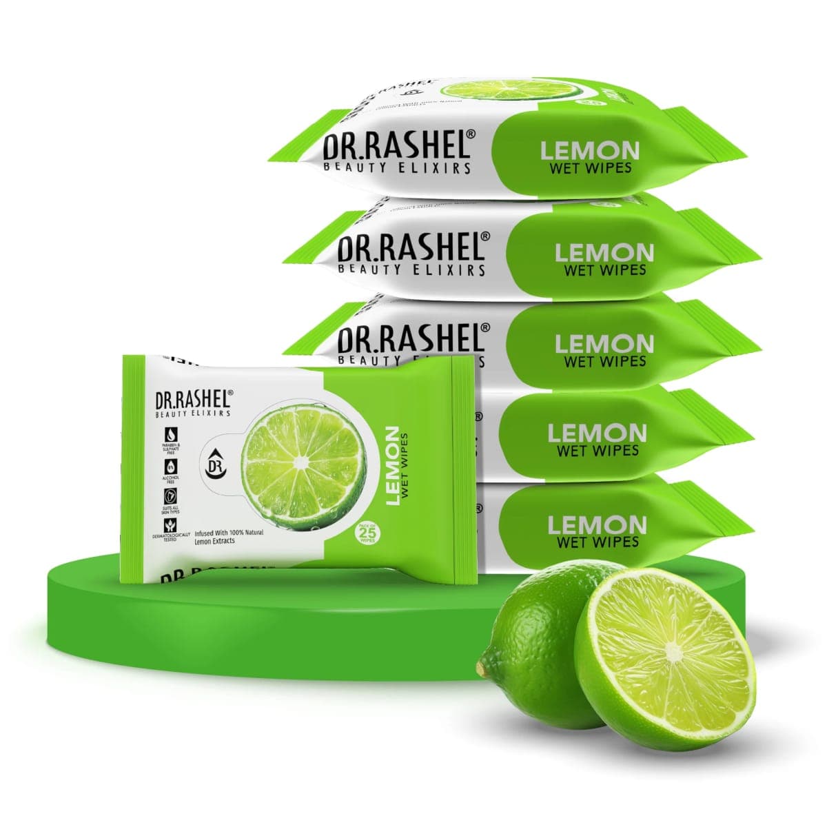 DR. RASHEL Lemon Face Wet Wipes Pack of 6