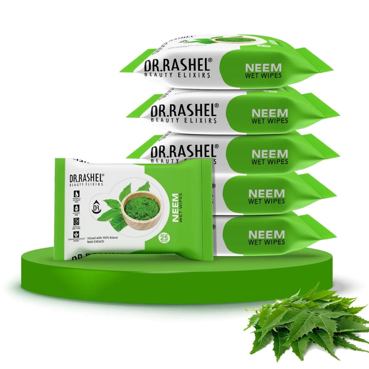 DR. RASHEL Neem Wet Wipes Pack of 6