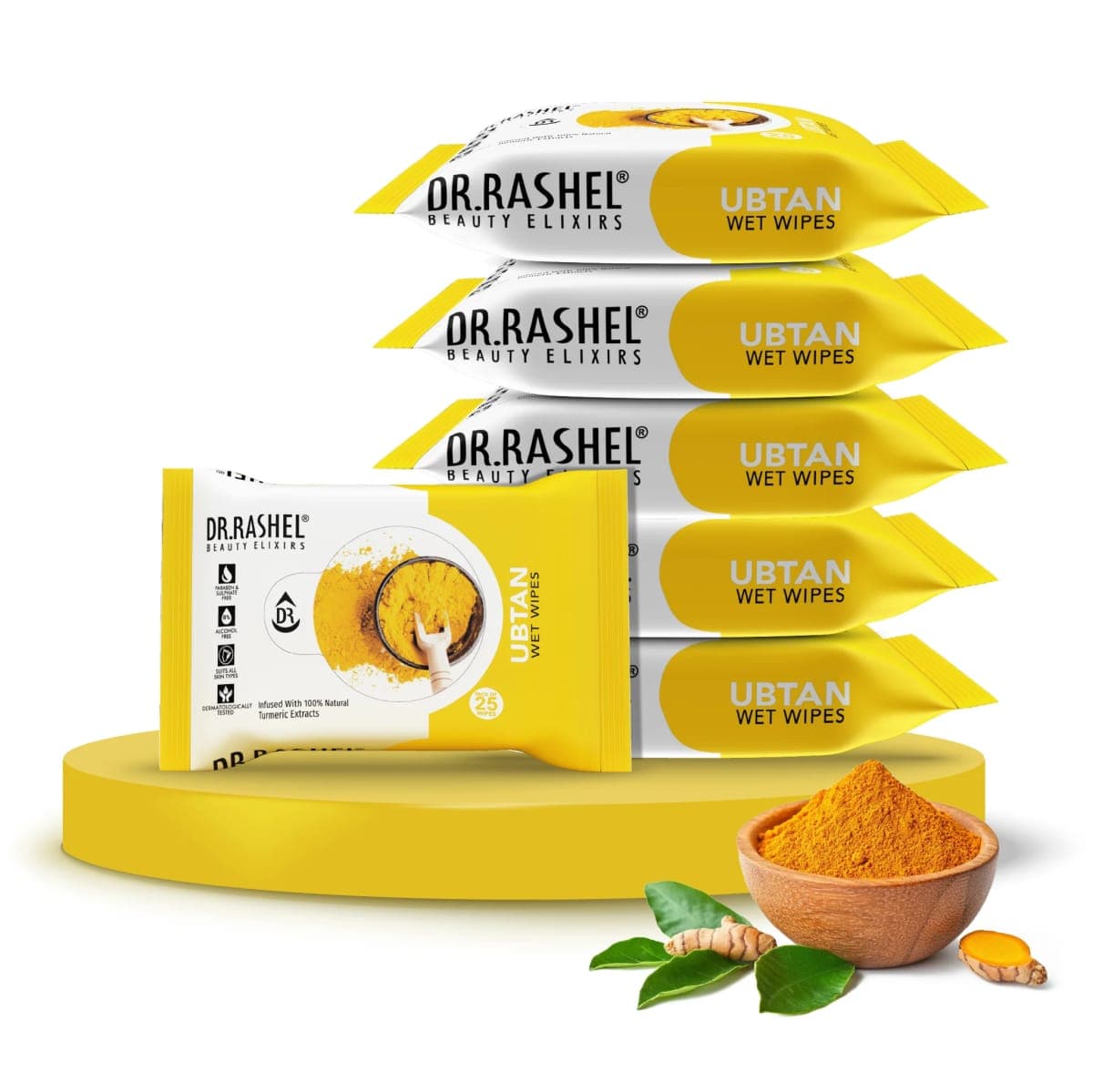 DR. RASHEL Ubtan Face Wet Wipes Pack of 6