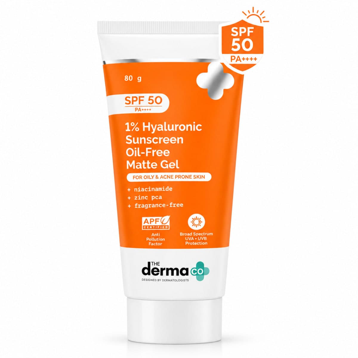 The Derma Co 1% Hyaluronic Sunscreen Oil-Free Matte Gel 