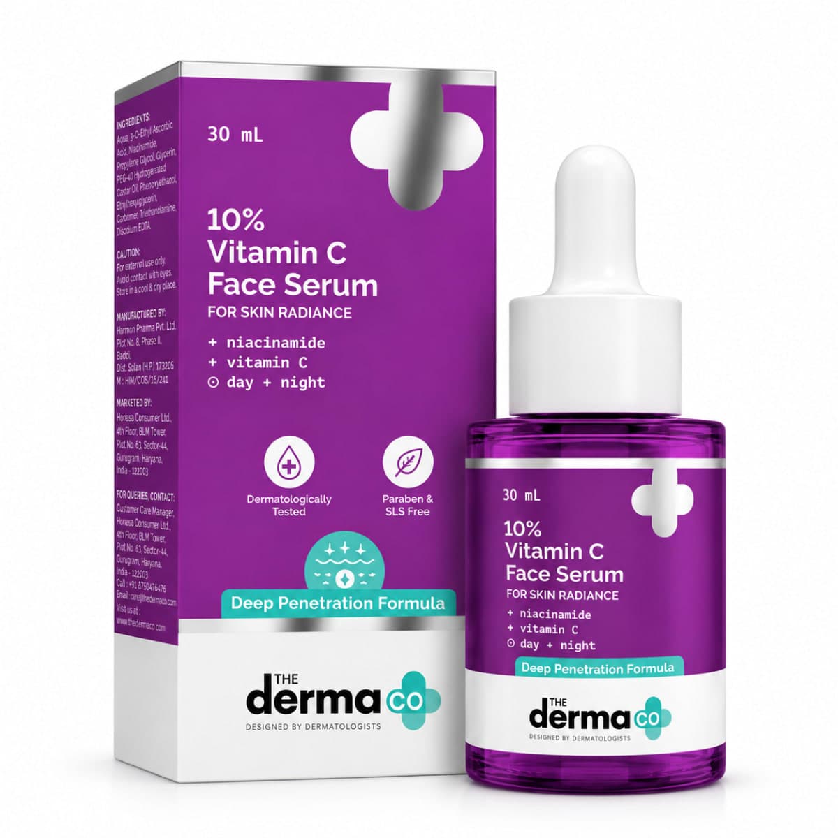 The Derma Co 10% Vitamin C Face Serum with 5% Niacinamide & Hyaluronic Acid - 30ml