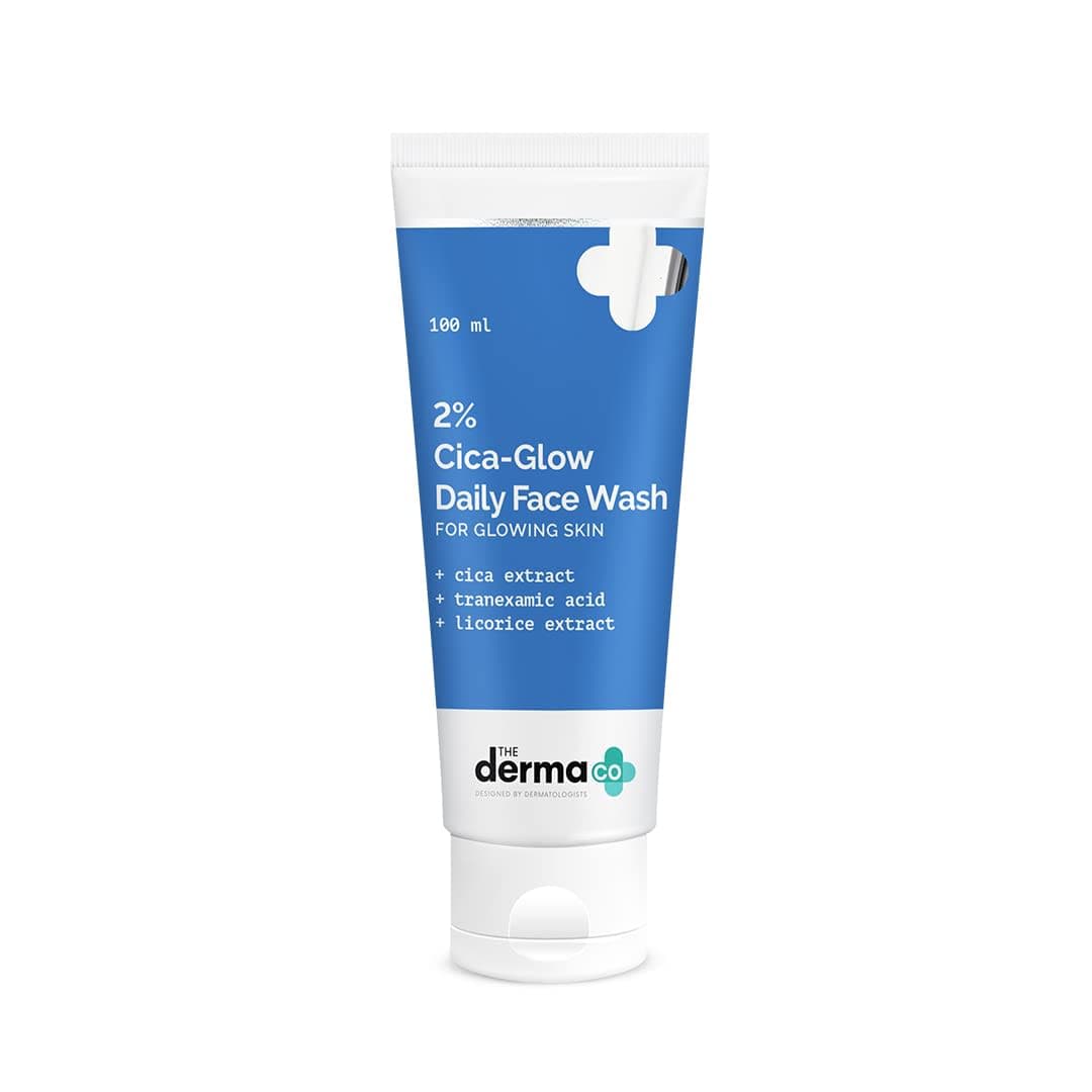 The Derma Co 2% Cica-Glow Daily Face Wash with Tranexamic Acid & Licorice Extract - 100ml
