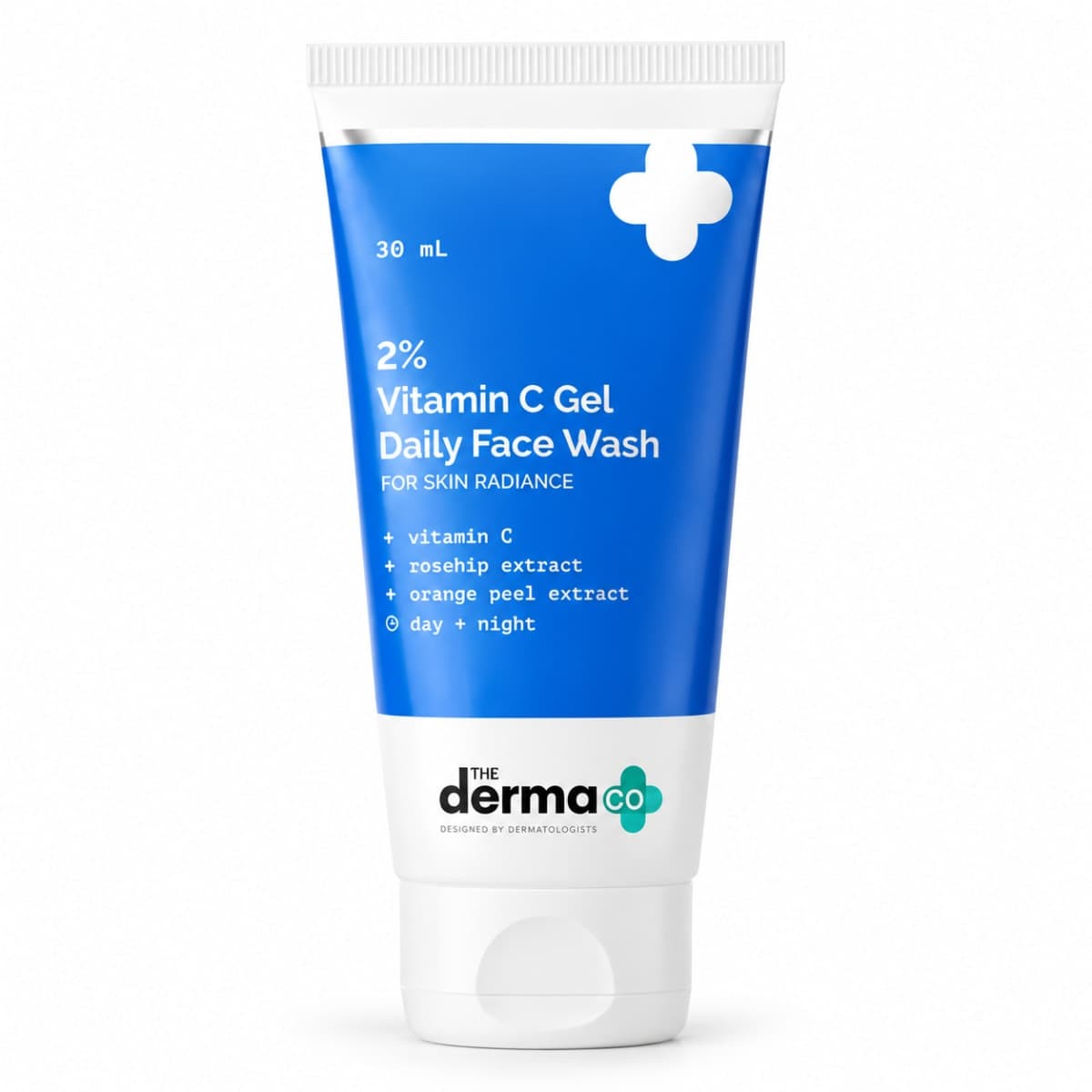 The Derma Co 2% Vitamin C Gel Daily Face Wash with Vitamin C, Rosehip & Orange Peel Extract for Glowing Skin - 80ml