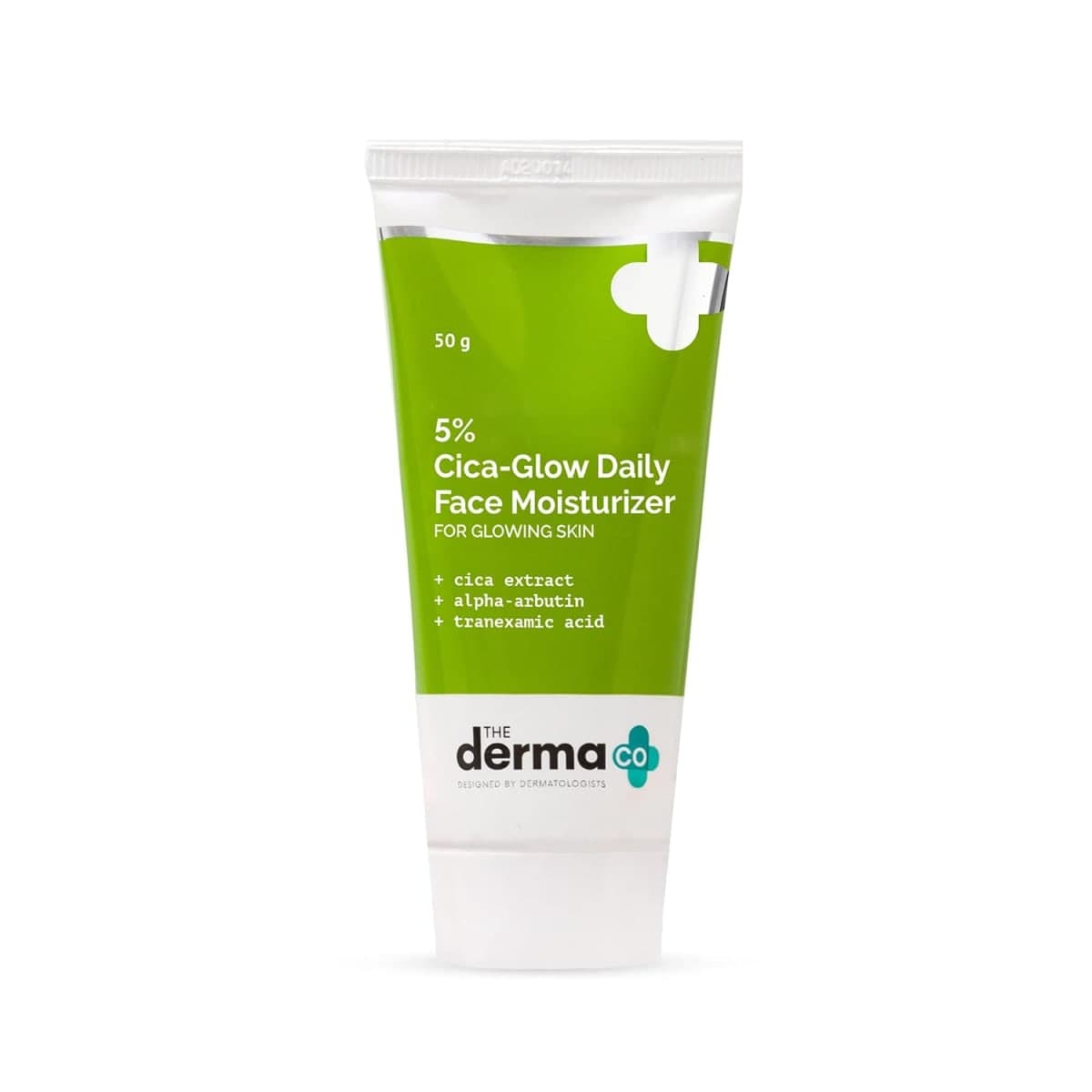 The Derma Co 5% Cica-Glow Daily Face Moisturizer with Alpha Arbutin & Tranexamic Acid - 50 g