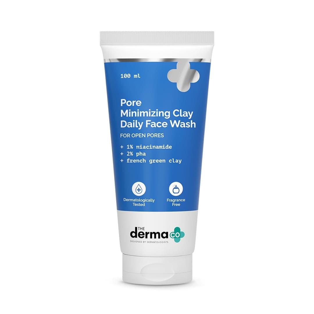 The Derma Co Pore Minimizing Clay Daily Face Wash with 1% Niacinamide & 2% PHA - 100 ml
