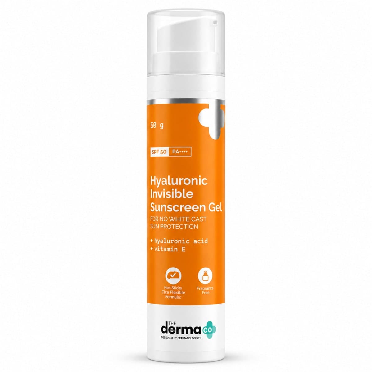 The Derma Co Hyaluronic Invisible Sunscreen Gel with Hyaluronic Acid & Vitamin E - 50g