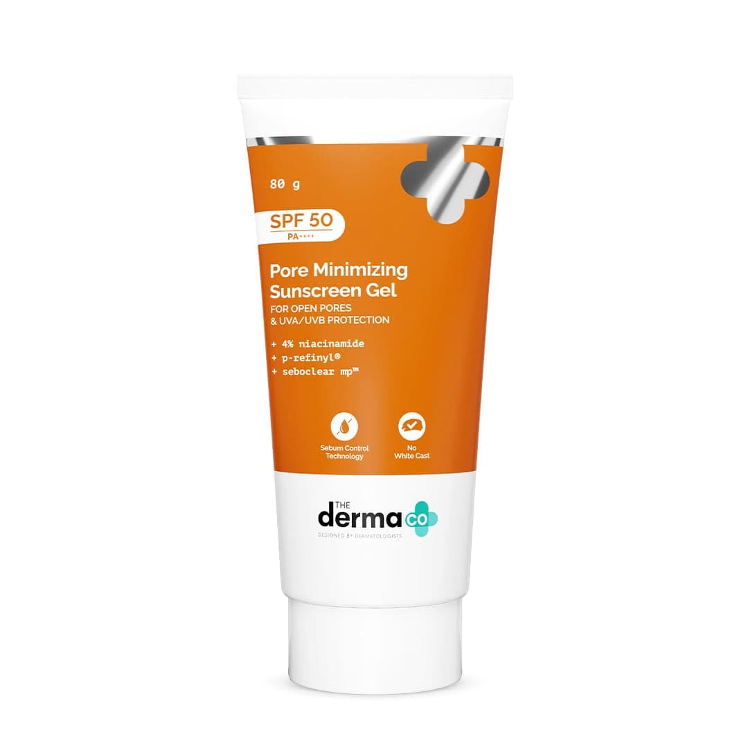 The Derma Co Pore Minimizing Sunscreen Gel For Open Pores & UVA/UVB Protection - 80g
