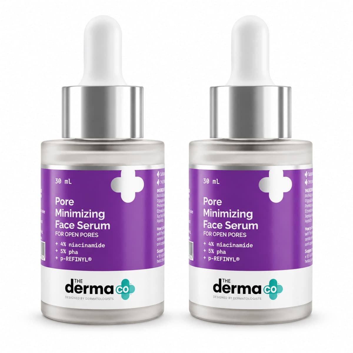 The Derma Co Pore Minimizing Face Serum with 4% Niacinamide, 5% PHA and p-REFINYL® - 30 ml